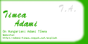 timea adami business card